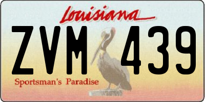 LA license plate ZVM439