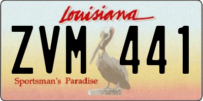 LA license plate ZVM441