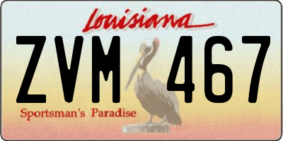 LA license plate ZVM467