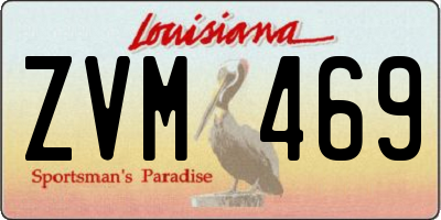 LA license plate ZVM469