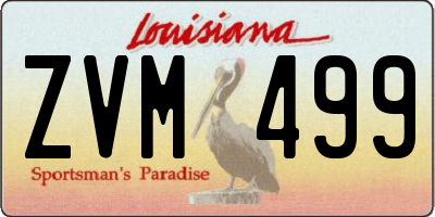 LA license plate ZVM499