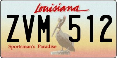 LA license plate ZVM512