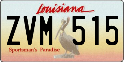 LA license plate ZVM515