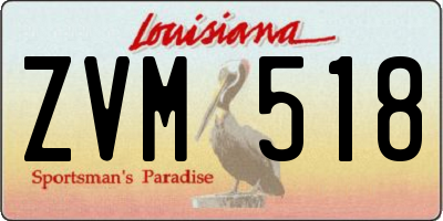 LA license plate ZVM518