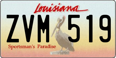 LA license plate ZVM519