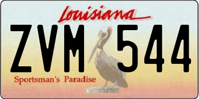 LA license plate ZVM544