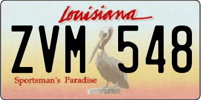 LA license plate ZVM548