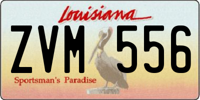 LA license plate ZVM556