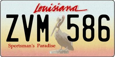 LA license plate ZVM586