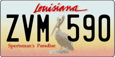LA license plate ZVM590