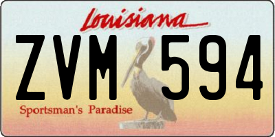 LA license plate ZVM594