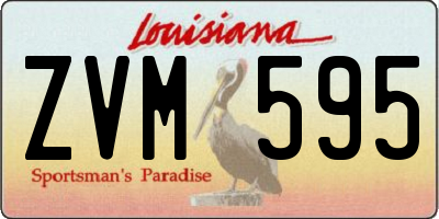 LA license plate ZVM595