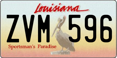 LA license plate ZVM596