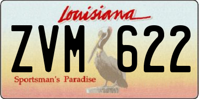 LA license plate ZVM622