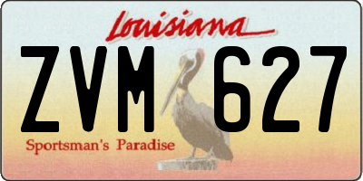 LA license plate ZVM627