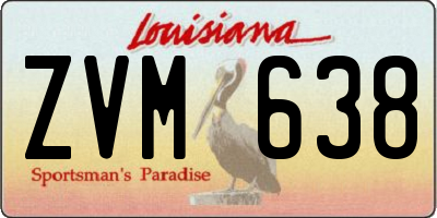 LA license plate ZVM638