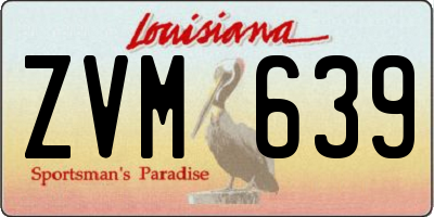 LA license plate ZVM639