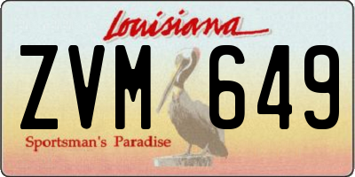 LA license plate ZVM649