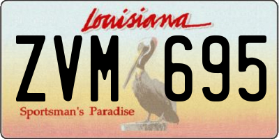 LA license plate ZVM695