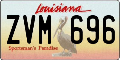 LA license plate ZVM696