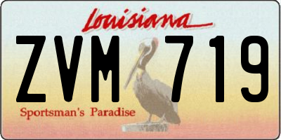 LA license plate ZVM719