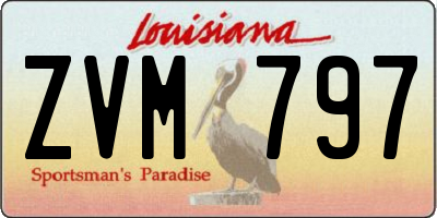 LA license plate ZVM797