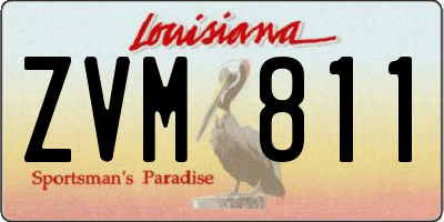 LA license plate ZVM811