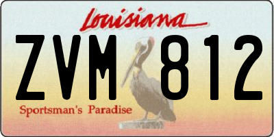 LA license plate ZVM812