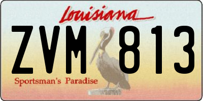 LA license plate ZVM813