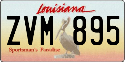 LA license plate ZVM895