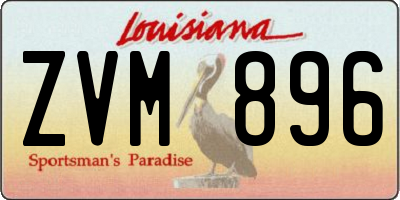 LA license plate ZVM896