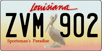 LA license plate ZVM902