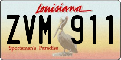 LA license plate ZVM911