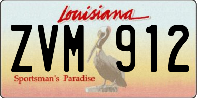 LA license plate ZVM912