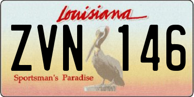 LA license plate ZVN146