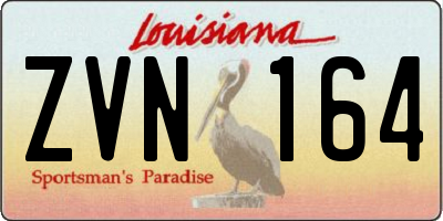 LA license plate ZVN164