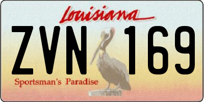 LA license plate ZVN169