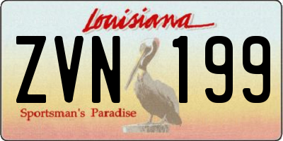 LA license plate ZVN199