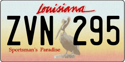 LA license plate ZVN295