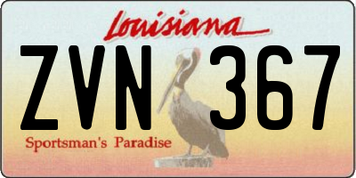 LA license plate ZVN367