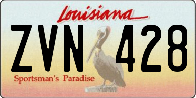 LA license plate ZVN428