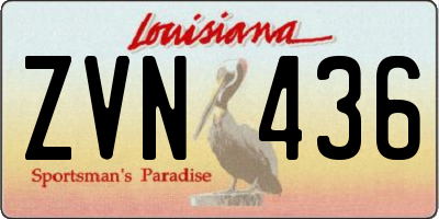 LA license plate ZVN436