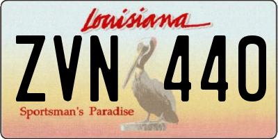 LA license plate ZVN440