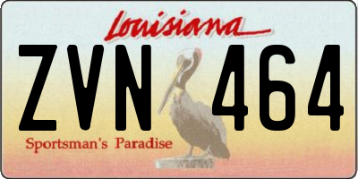 LA license plate ZVN464