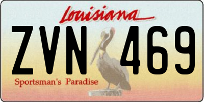 LA license plate ZVN469