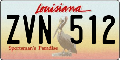 LA license plate ZVN512