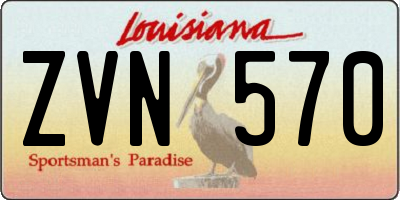 LA license plate ZVN570