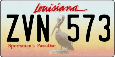 LA license plate ZVN573