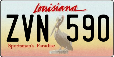 LA license plate ZVN590