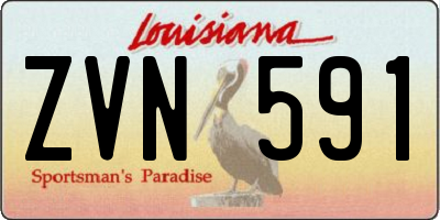 LA license plate ZVN591
